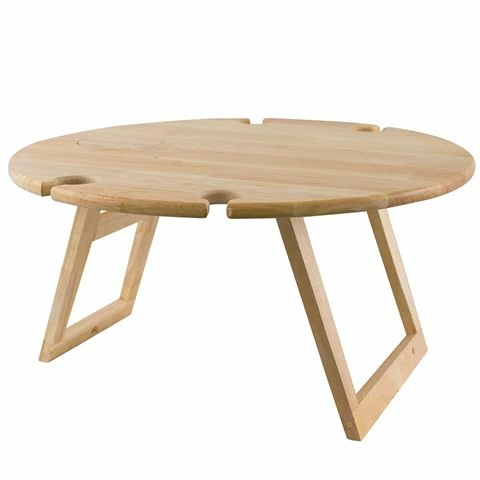 Peer Sorensen - Folding Round Picnic Table Rubberwood 50cm 1 Peer Sorensen - Folding Round Picnic Table Rubberwood 50cm