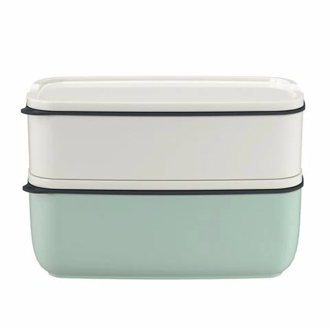 Villeroy & Boch V&B - ToGo&ToStay Rectangular Lunch Box White Mint Set 2pce 1 Villeroy & Boch V&B - ToGo&ToStay Rectangular Lunch Box White Mint Set 2pce
