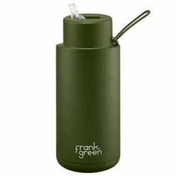 Frank Green - Ceramic Reusable Bottle W/Straw Lid Khaki 1L