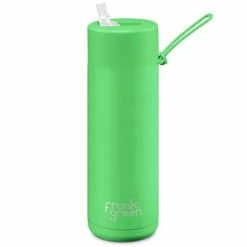 Frank Green - Neon Green Reusable Bottle W/Straw 595ml