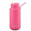Frank Green - Neon Pink Reusable Bottle W/Straw 1L