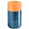 Frank Green - Limited Edition Ceramic Reusable Cup Blue/Neon Orange 295ml