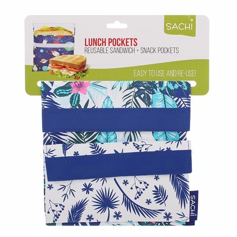 Sachi - Lunch Pockets Set Tropical Paradise 2pce 1 Sachi - Lunch Pockets Set Tropical Paradise 2pce