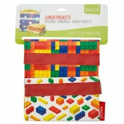 Sachi - Lunch Pockets Set Bricks 2pce