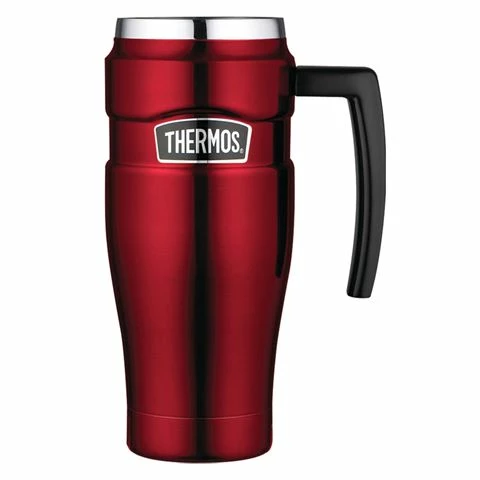 Thermos - Stainless Steel King Travel Mug Red 470ml 1 Thermos - Stainless Steel King Travel Mug Red 470ml