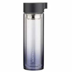 Lock & Lock - Glass Water Bottle Black 350ml