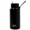 Frank Green - Ceramic Reusable Bottle W/Straw Lid Black 1L