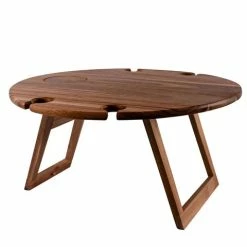 Peer Sorensen - Folding Round Picnic Table Acacia Wood 50cm