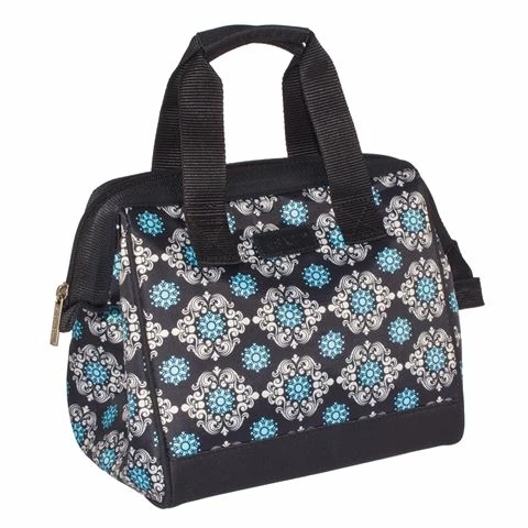 Sachi - Insulated Lunch Bag Medallion Small Black 1 Sachi - Insulated Lunch Bag Medallion Small Black